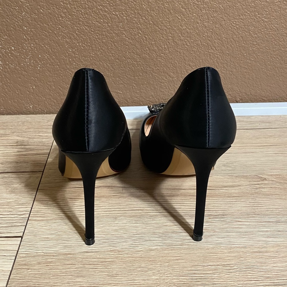 EKS Kricoa Satin High Heel Pumps Black 8 - Picture 9 of 16